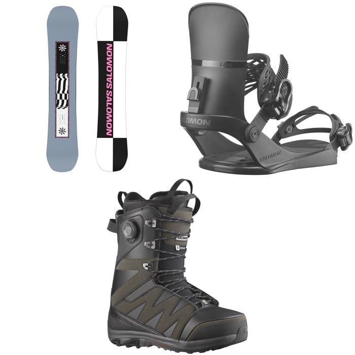 Salomon - Salomon Kickback Snowboard + EDB Snowboard Bindings + X Approach Lace SJ Boa Snowboard Boots 2026