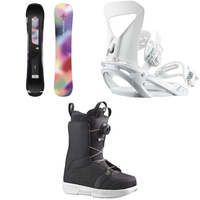 Salomon - Salomon Wonder Snowboard + Spell Snowboard Bindings + Pearl Boa Snowboard Boots - Women's 2026