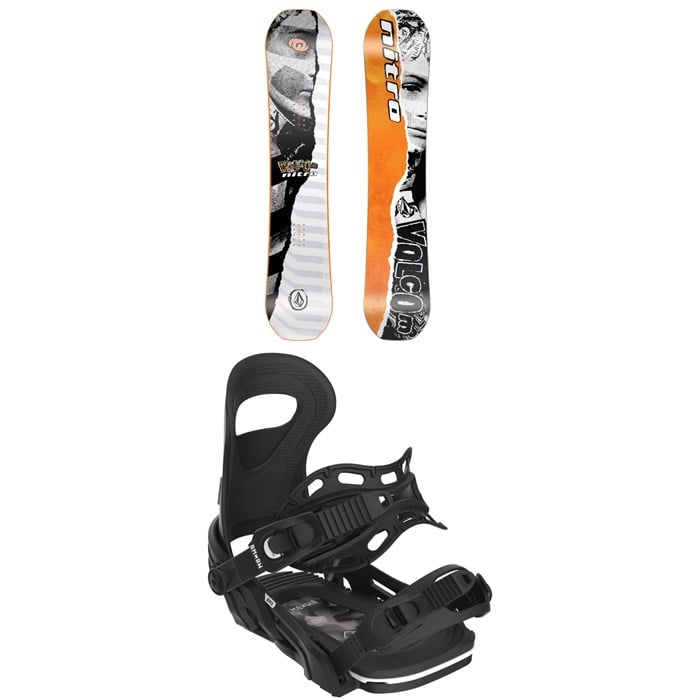 Nitro - Nitro Ripper x Volcom Snowboard + Bent Metal BMX Snowboard Bindings - Kids' 2026