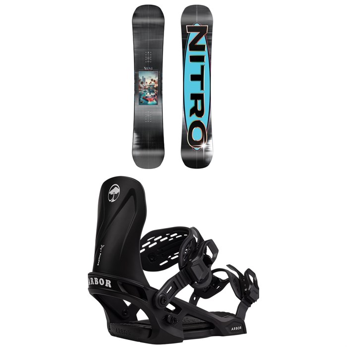 Nitro - Mini Thrills Snowboard + Arbor Sapling Snowboard Bindings - Kids' 2026