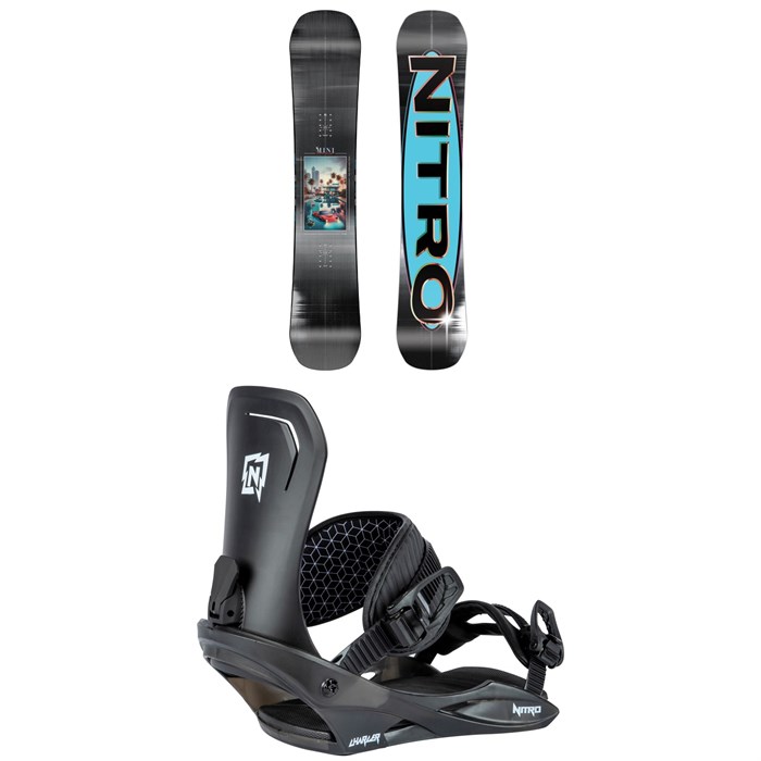 Nitro - Mini Thrills Snowboard + Charger Snowboard Bindings - Kids'