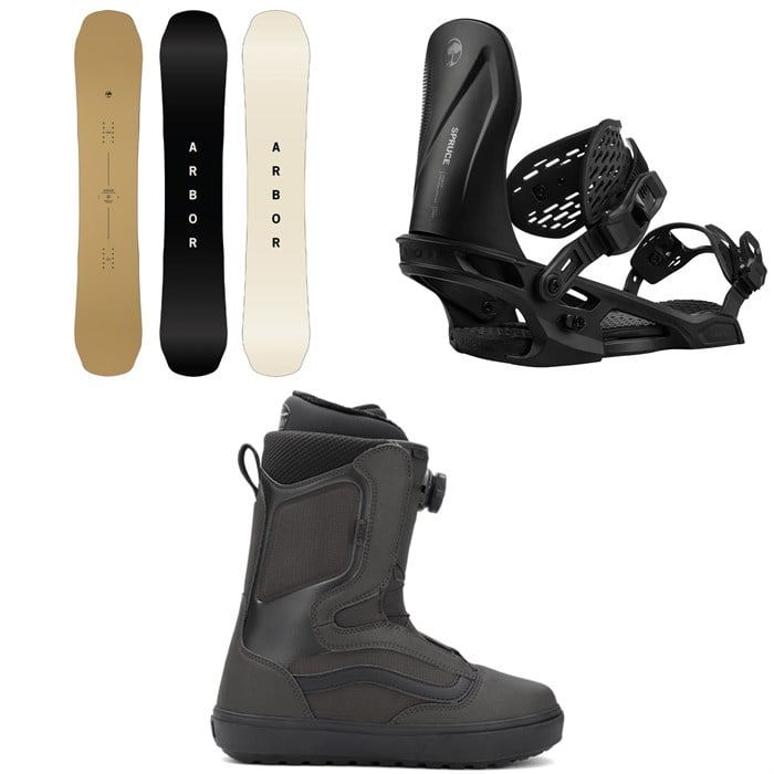 Arbor - Arbor Element Decon Snowboard + Spruce Snowboard Bindings + Vans Aura OG Snowboard Boots 2026