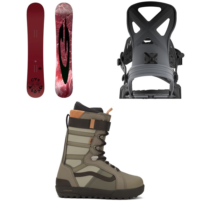 GNU - Wagyu C3 Snowboard + Bent Metal Anvil Snowboard Bindings + Vans Hi-Standard Pro Snowboard Boots 2026