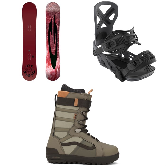 GNU - GNU Wagyu C3 Snowboard + Bent Metal Anvil Snowboard Bindings + Vans Hi-Standard Pro Snowboard Boots 2026