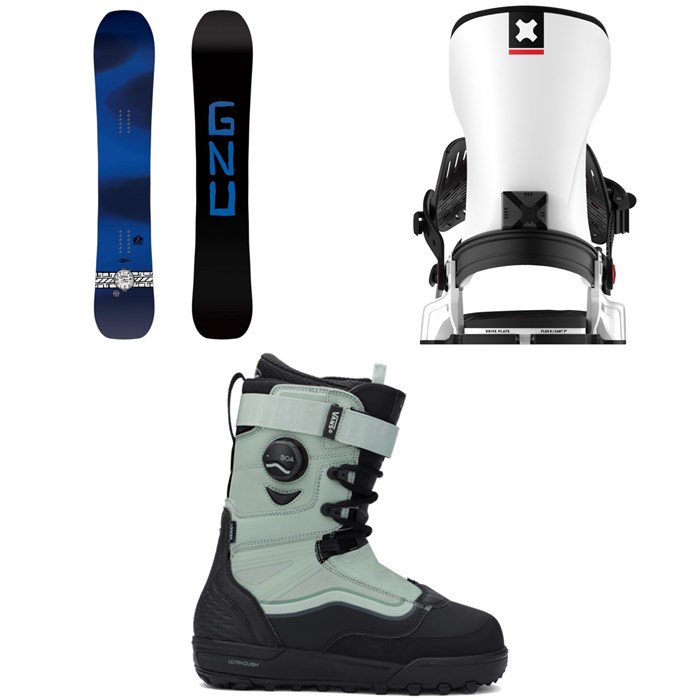 GNU - Banked Country C3 Snowboard + Bent Metal Transfer Snowboard Bindings + Vans Infuse Snowboard Boots 2026