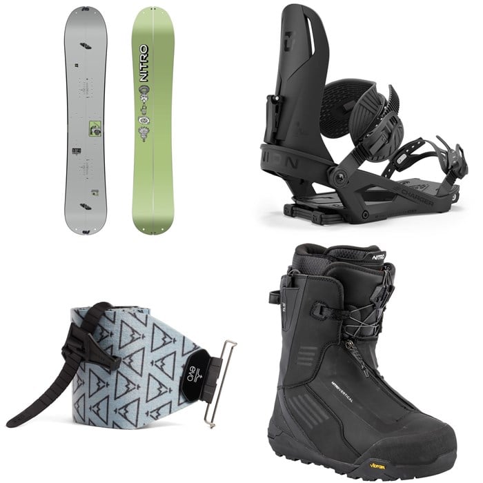 Nitro - Alternator Splitboard + Union Charger Splitboard Bindings + evo x Pomoca Pro Glide Splitboard Skins + Nitro Vertical TLS + Snowboard Boots 2026