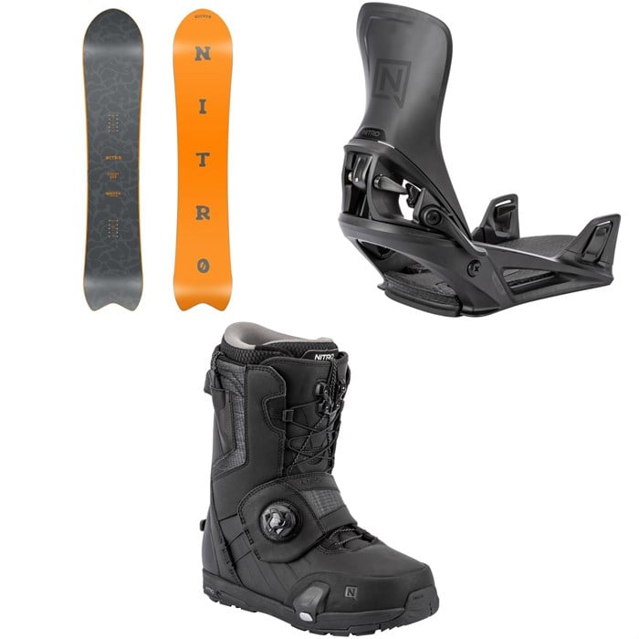 Nitro - Dinghy Snowboard + Step On Snowboard Bindings + Profile Step On TLS Snowboard Boots 2026