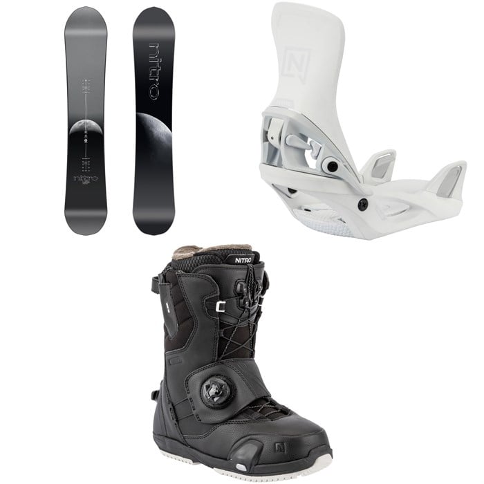 Nitro - Victoria Snowboard + Step On Snowboard Bindings + Cave Step On TLS Snowboard Boots - Women's 2026