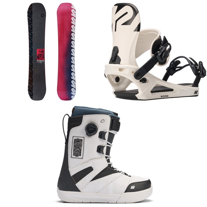 K2 - K2 Afterblack Snowboard + Bond Snowboard Bindings + Overdraft Snowboard Boots 2026