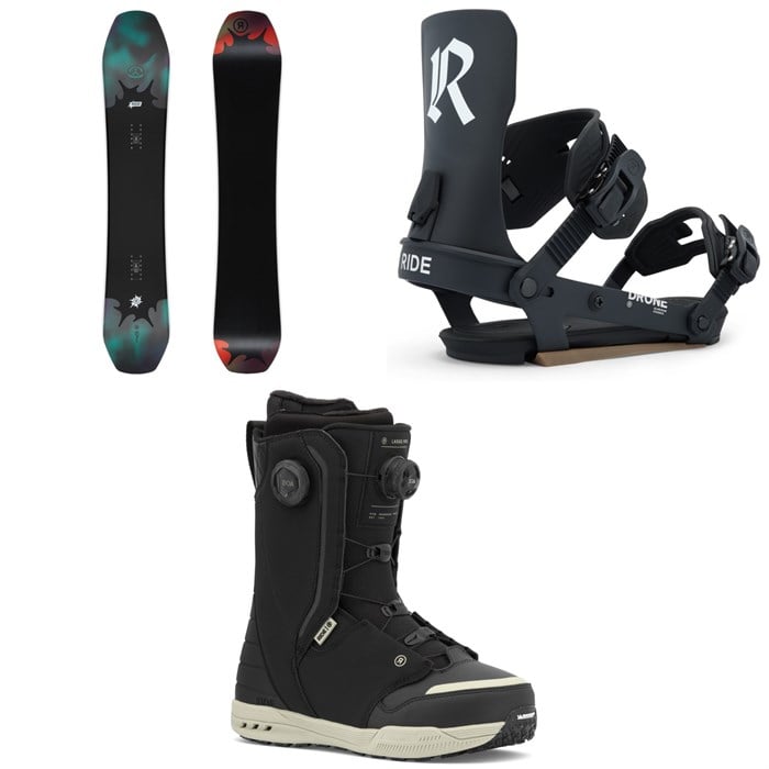 Ride - Deep Fake Snowboard + Drone Snowboard Bindings + Lasso Pro Snowboard Boots 2026
