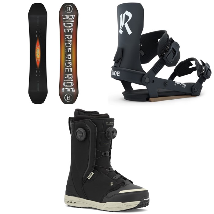 Ride - Benchwarmer Snowboard + Drone Snowboard Bindings + Lasso Pro Snowboard Boots 2026