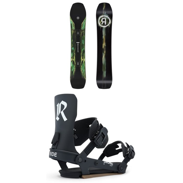 Ride - Ride Smokescreen Snowboard + Drone Snowboard Bindings 2026