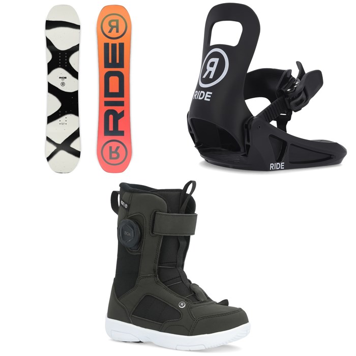 Ride - Lowride Snowboard + Micro Snowboard Bindings + Norris Snowboard Boots - Kids 2026