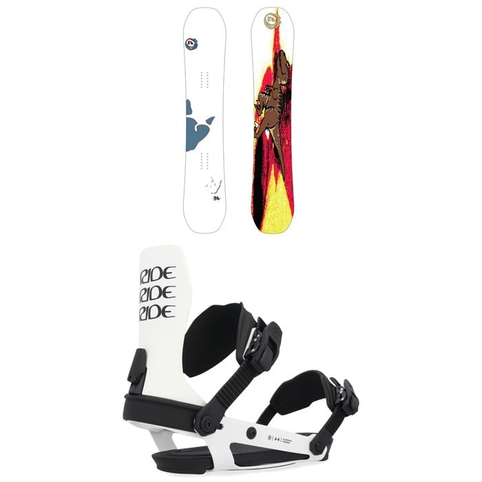 Morrow - Todd Richards Dinosaur LTD Snowboard + Ride A-6 Snowboard Bindings 2025
