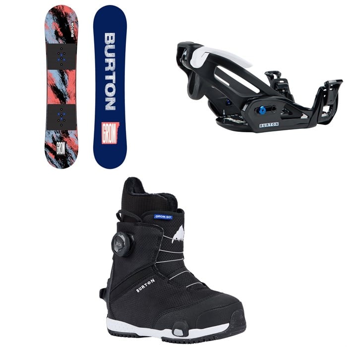 Burton - Grom Camber Snowboard + Step On Grom Snowboard Bindings + Step On Grom Snowboard Boots - Kids' 2026
