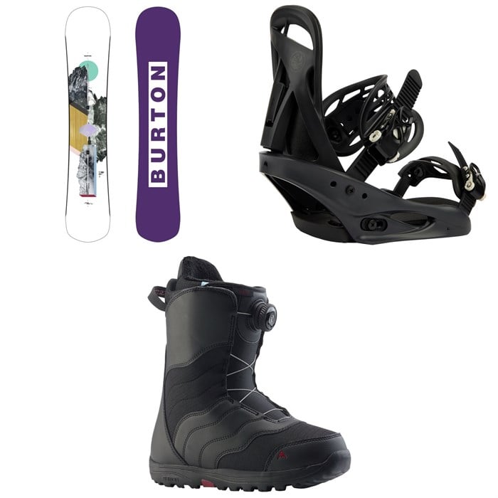 Burton - Burton Hideaway Snowboard + Citizen Snowboard Bindings + Mint Boa Snowboard Boots - Women's 2026