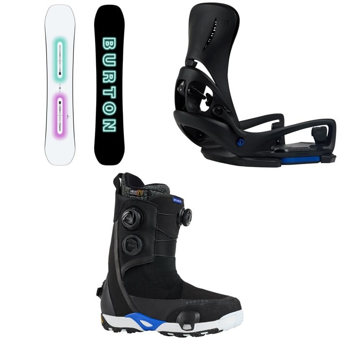 Burton - Burton Custom Snowboard + Step On Genesis EST Snowboard Bindings + Waverange Step On X Pro Snowboard Boots 2026