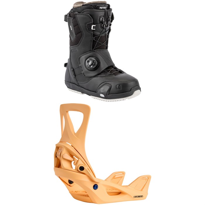 Nitro - Nitro Cave Step On TLS Snowboard Boots + Burton Step On Snowboard Bindings - Women's 2026