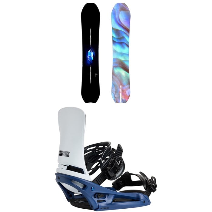 Burton - Burton Mystery Deep Thinker Snowboard + Cartel X EST Snowboard Bindings 2026