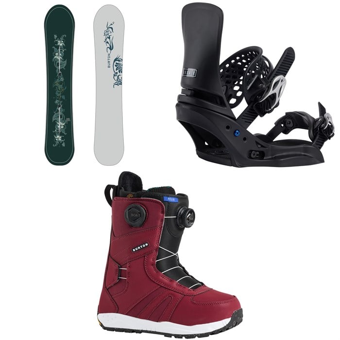 Burton - Burton Counterbalance Snowboard + Lexa X EST Snowboard Bindings + Felix Boa Snowboard Boots - Women's 2026