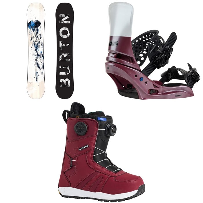 Burton - Burton Feelgood Snowboard + Lexa X EST Snowboard Bindings + Felix Boa Snowboard Boots - Women's 2026