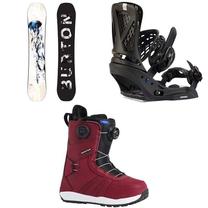 Burton - Burton Feelgood Snowboard + Escapade EST Snowboard Bindings + Felix Boa Snowboard Boots - Women's 2026