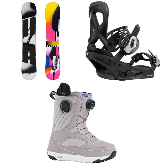 Burton - Burton Rewind Snowboard + Scribe Snowboard Bindings + Limelight Boa Snowboard Boots - Women's 2026