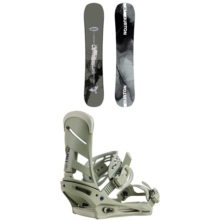 Burton - Burton Instigator PurePop Camber Snowboard + Burton Mission Snowboard Bindings 2026