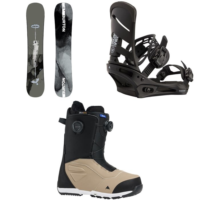 Burton - Burton Instigator PurePop Snowboard + Mission Snowboard Bindings + Ruler Boa Snowboard Boots 2026