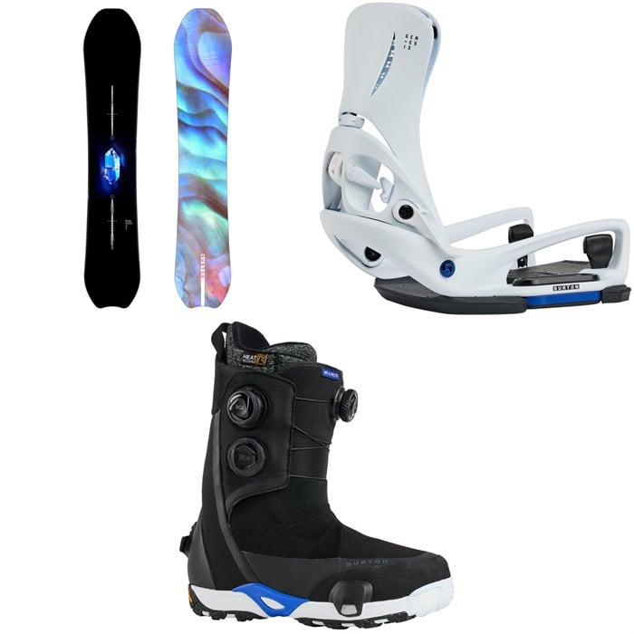 Burton - Burton Mystery Deep Thinker Snowboard + Step On Genesis EST Snowboard Bindings + Waverange Step On X Pro Snowboard Boots 2026
