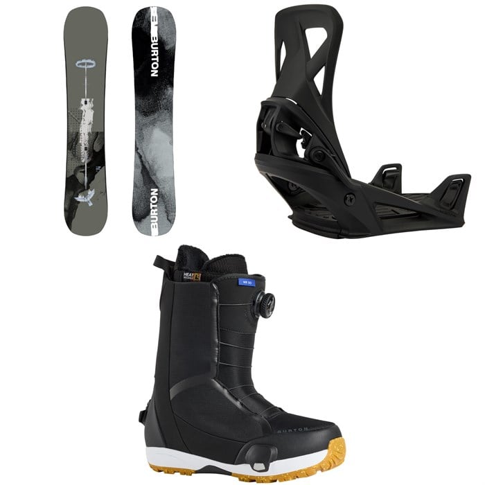 Burton - Burton Instigator PurePop Camber Snowboard + Step On Snowboard Bindings + Waverange Step On Snowboard Boots 2026