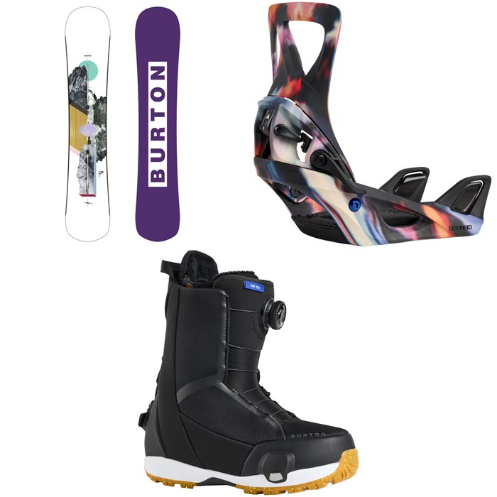 Burton - Burton Hideaway Snowboard + Step On Snowboard Bindings + Waverange Step On Snowboard Boots - Women's 2026