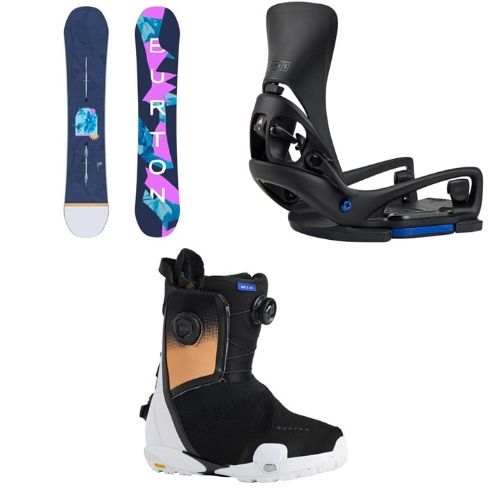 Burton - Burton Yeasayer Flying V Snowboard + Step On Lexa X EST Snowboard Bindings + Waverange X Step On Snowboard Boots - Women's 2026