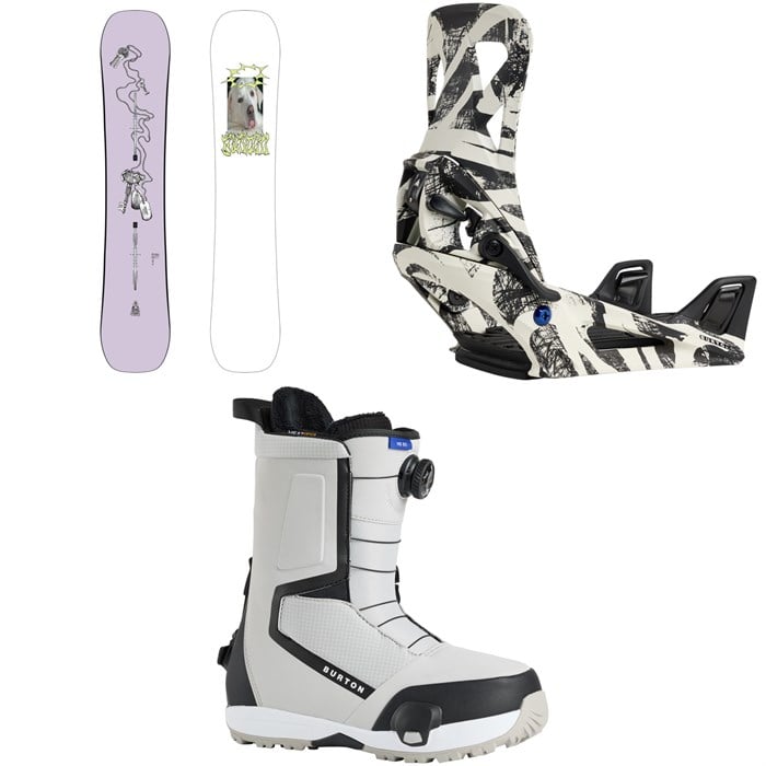 Burton - Good Company Snowboard + Step On Snowboard Bindings + Highshot Step On Snowboard Boots 2026