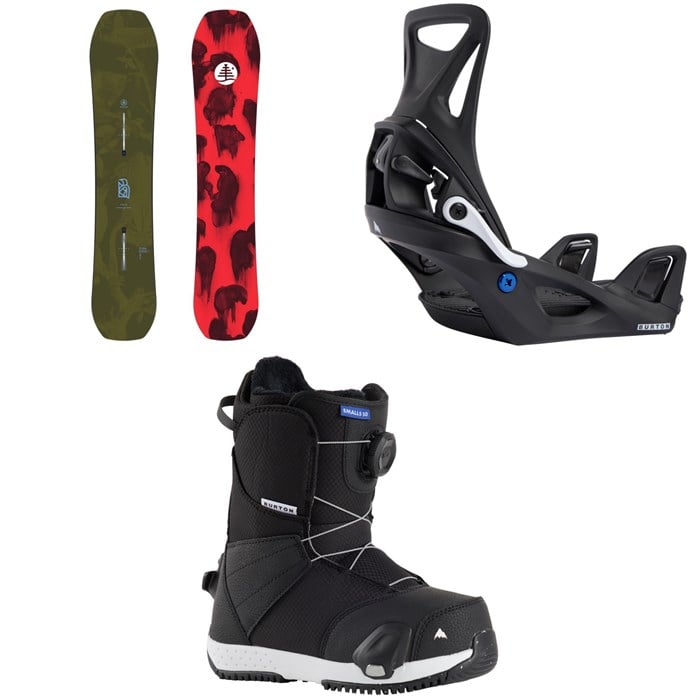 Burton - Family Tree Hometown Hero Snowboard + Step On Snowboard Bindings + Smalls Step On Snowboard Boots - Kids' 2026