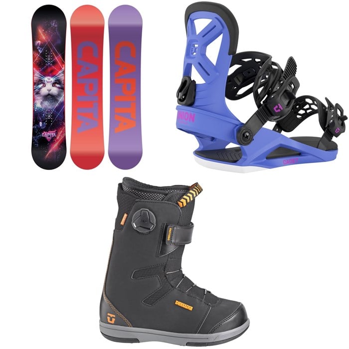 CAPiTA - CAPiTA Jess Kimura Mini Snowboard + Union Cadet Snowboard Bindings + Cadet Snowboard Boots - Kids' 2026
