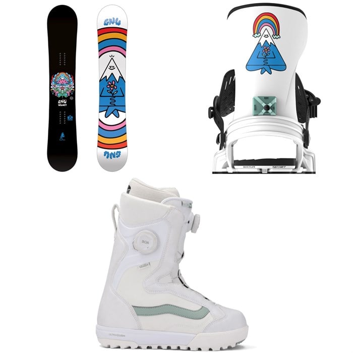 GNU - Velvet C2 Snowboard + Bent Metal Stylist Snowboard Bindings + Vans Encore Pro Snowboard Boots - Women's 2026