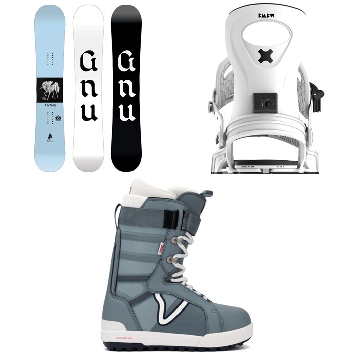 GNU - Fiction BTX Snowboard + Bent Metal Metta Snowboard Bindings + Vans Hi-Standard Pro Snowboard Boots - Women's 2026