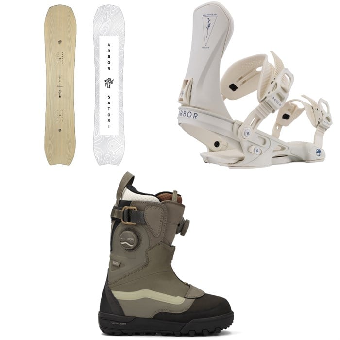 Arbor - Arbor Satori Snowboard + Sequoia Snowboard Bindings + Vans Viaje Range Edition Snowboard Boots - Women's 2026