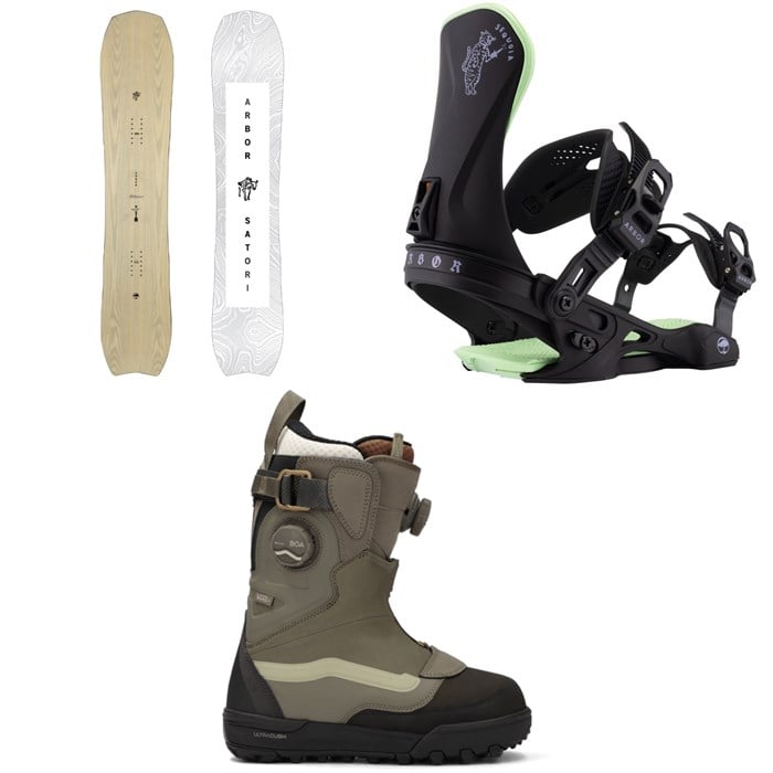 Arbor - Arbor Satori Snowboard + Sequoia Snowboard Bindings + Vans Viaje Range Edition Snowboard Boots - Women's 2026