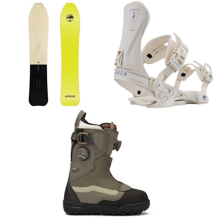Arbor - Arbor Madre Snowboard + Sequoia Snowboard Bindings + Vans Viaje Range Edition Snowboard Boots - Women's 2026
