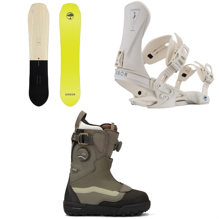 Arbor - Single Snowboard + Sequoia Snowboard Bindings + Vans Viaje Range Edition Snowboard Boots - Women's 2026