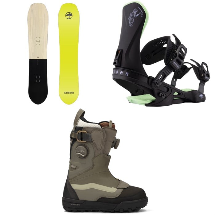 Arbor - Arbor Single Snowboard + Sequoia Snowboard Bindings + Vans Viaje Range Edition Snowboard Boots - Women's 2026