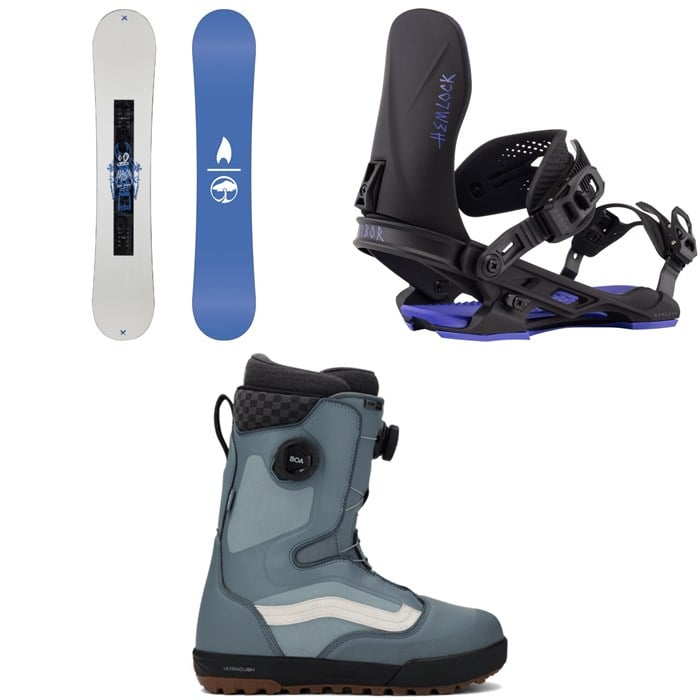 Arbor - Arbor Metal Machine Decon Snowboard + Hemlock Snowboard Bindings + Vans Aura Pro Snowboard Boots 2026
