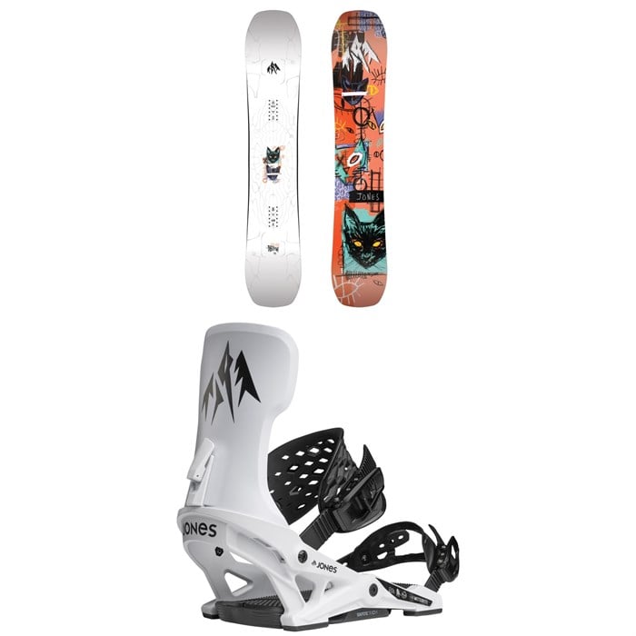 Jones - Jones Rally Cat Snowboard + Meteorite Snowboard Bindings