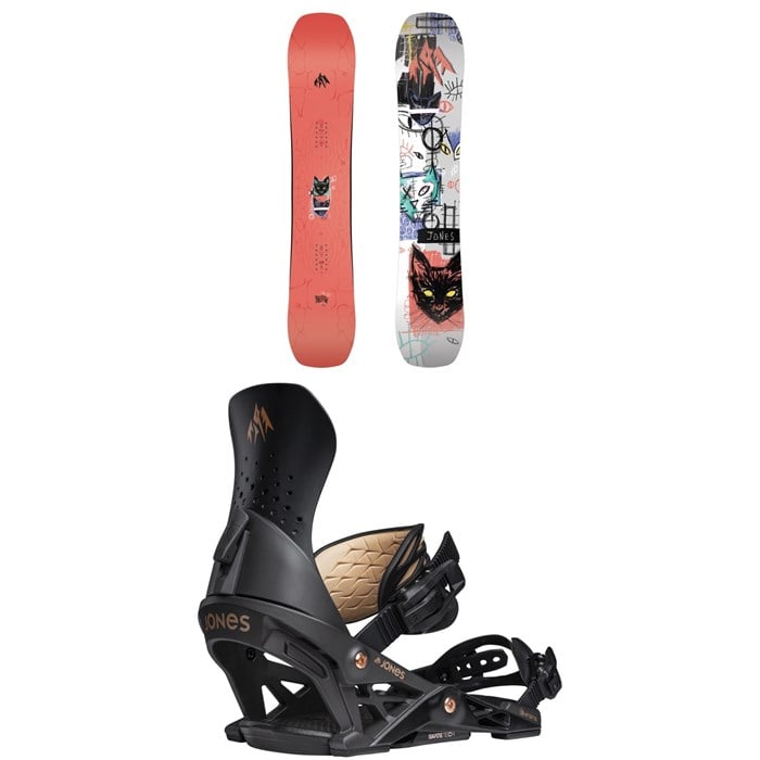 Jones - Jones Rally Cat Snowboard + Aurora Snowboard Bindings - Women's 2026