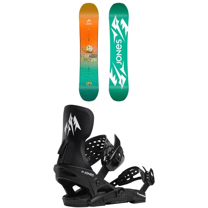 Jones - Jones Prodigy Snowboard + Asteroid Snowboard Bindings - Kids' 2026