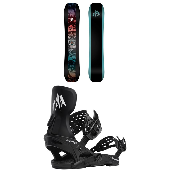 Jones - Jones Mountain Twin Snowboard + Asteroid Snowboard Bindings - Kids' 2026