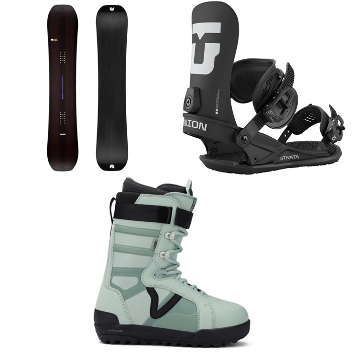 United Shapes - Object Snowboard + Union Strata Snowboard Bindings + Vans Hi-Standard Pro Snowboard Boots 2026