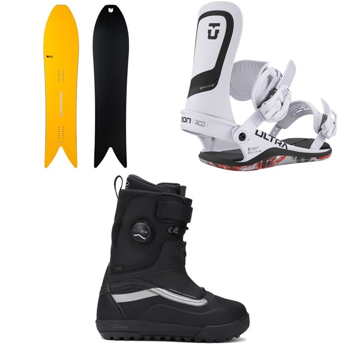 United Shapes - United Shapes Experiment Snowboard + Union Ultra Snowboard Bindings + Vans Infuse Snowsurf Snowboard Boots 2026
